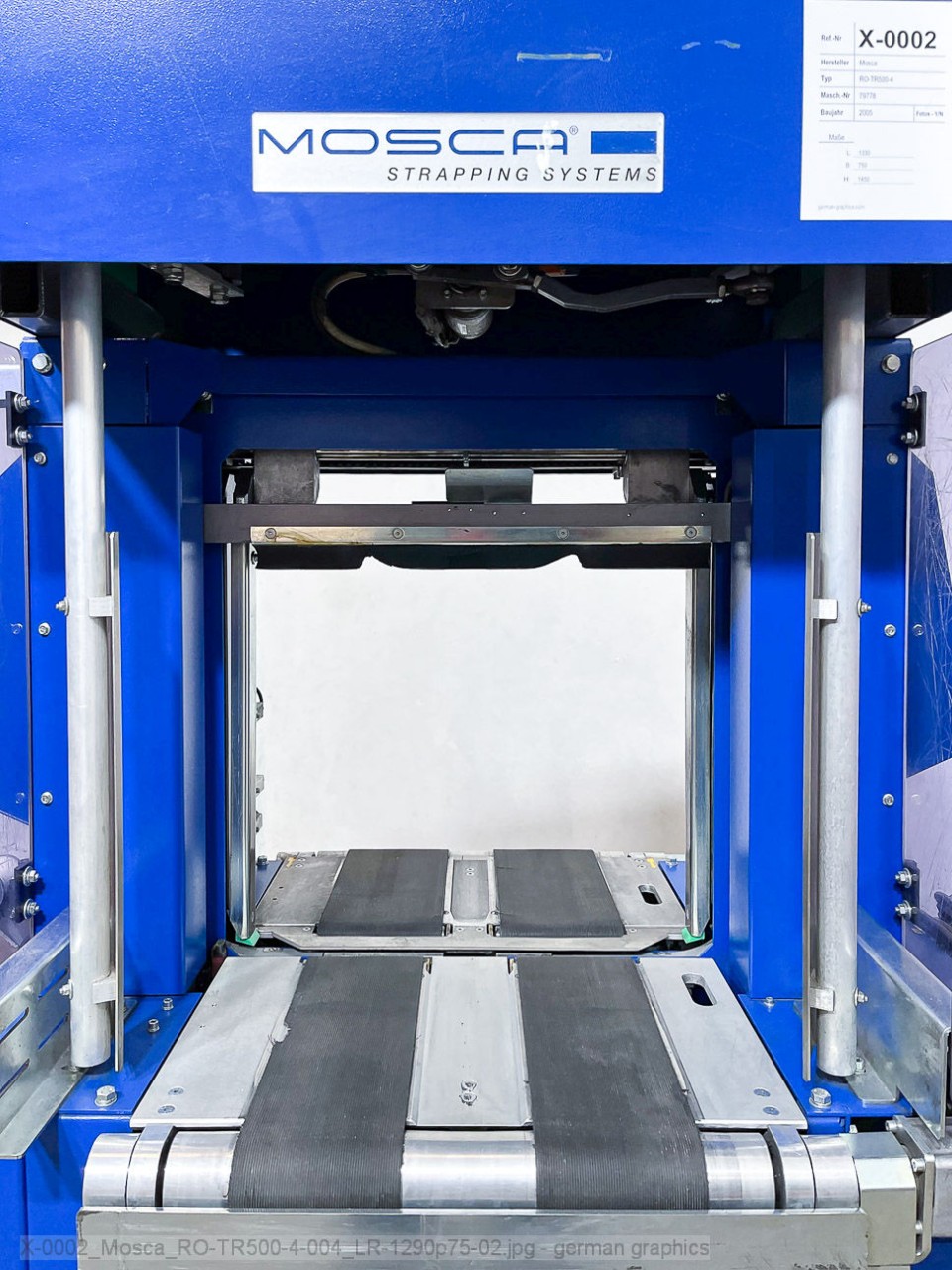 Mosca RO-TR500-4 automatic in-line strapping machine